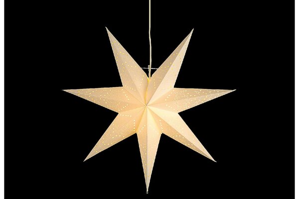 STAR TRADING Stern Sensy Star Papier zum hängen incl. Kabel ohne Leuchtmittel