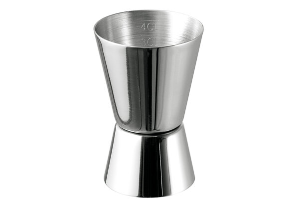 APS Cocktail-Barmaß 2/4 cl Edelstahl 7cm