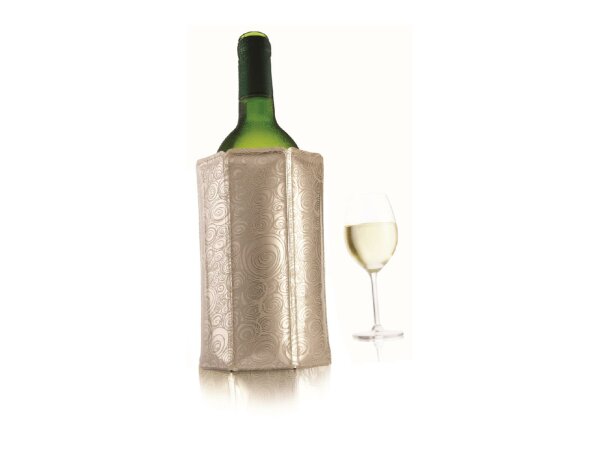 VACU VIN Kühlmantel für Weinflaschen Platin 17,7x14cm