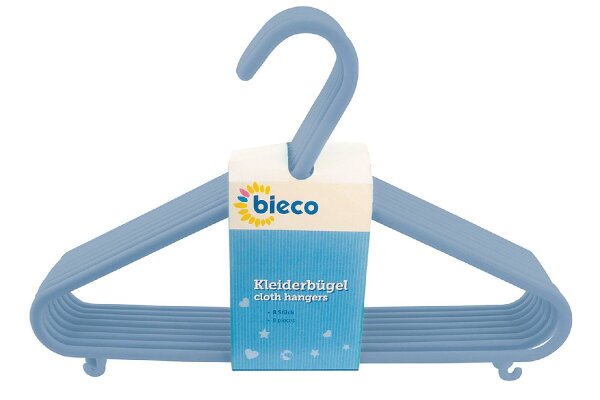 BIECO Kleiderbügel trendblau 8er Pack