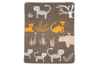 Babydecke Dschungel90x70 braun
