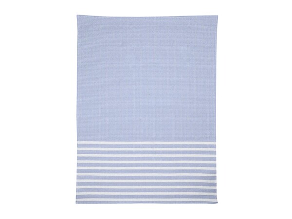 FUSSENEGGER Kids Waffeldecke Streifen 90x70cm bleu