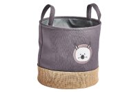 ZELLER PRESENT Aufbewahrungskorb Hase Polyester/Jute grau