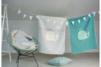 FUSSENEGGER Babydecke Wal 70x90cm türkis...
