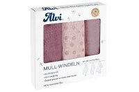 ALVI Mull Windel Bio Baumwolle Curly Dots 3Stück