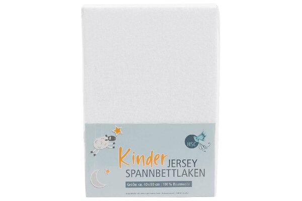 Spannbettlaken Jersey 40x90 ws