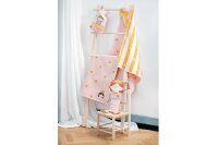 FUSSENEGGER Babydecke mit Kapuze Kronen 80x80cm altrosa
