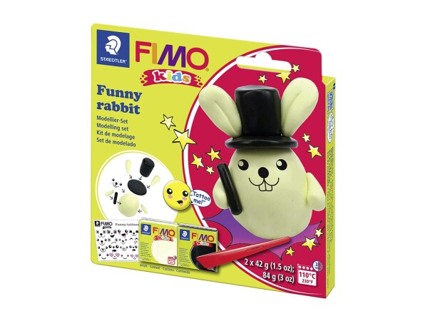 STAEDTLER Modelliermasse Fimo kids funny kits rabbit 4er SZ
