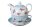 Tee-Set Porzellan sortiert weiß/rosa/blau 3tlg