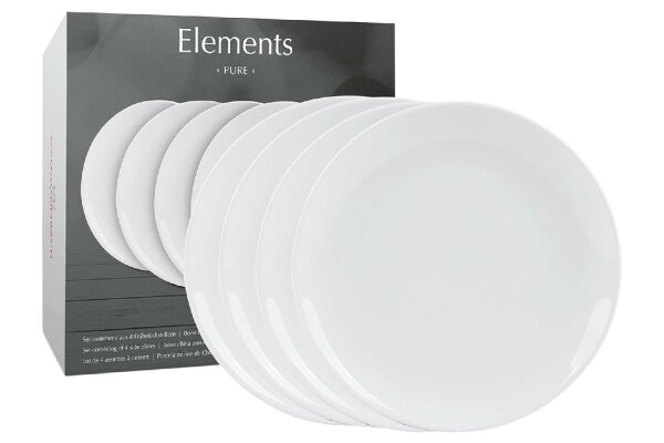 WÄCHTERSBACH Frühstücksteller Elements pure weiß Ø19cm 4er Satz