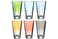 LEONARDO Set Longdrinkbecher Pastell sortiert Optic 6er Set