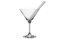 BOHEMIA Selection Cocktailschale 240ml mit Glastrinkhalm 15cm 2er Set