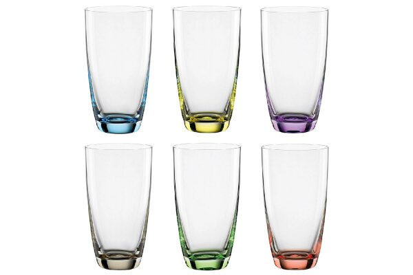 BOHEMIA Selection Longdrinkbecher Viva Colori 350ml farbig sortiert 6er Set