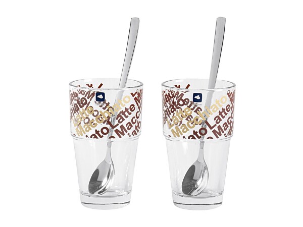 LEONARDO Latte Macchiato Set Café Latte Solo 370 ml 20,2cm 4 teilig