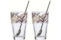 LEONARDO Latte Macchiato Set Café Latte Solo 370 ml 20,2cm 4 teilig