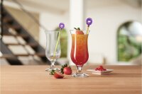 LEONARDO Cocktailgläser-Set Hurricane Bar 4teilig mit 2 Cocktailpickern