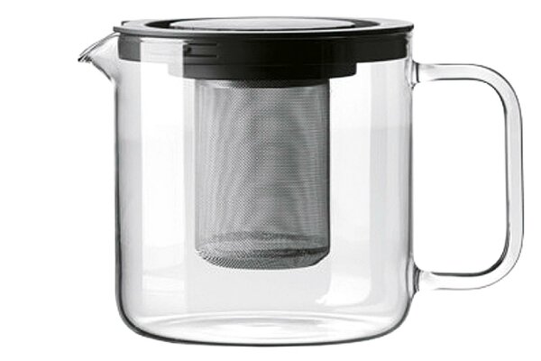 BOHEMIA CRISTAL Teekanne mit Metallsieb und Kunststoffdeckel 1,3 l