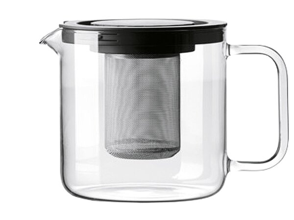 BOHEMIA CRISTAL Teekanne mit Metallsieb und Kunststoffdeckel 1,3 l