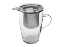 BOHEMIA CRISTAL Teeglas Lyra mit Metallsieb und Deckel...