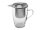 BOHEMIA CRISTAL Teeglas Lyra mit Metallsieb und Deckel 350 ml
