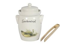 Gurkentopf 3,5 l mit Holzzange und Rezept