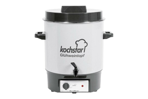 KOCHSTAR Einkochautomat WarmMaster A 1/4 mit Ablaufhahn 27l Ø35cm steingrau/weiß