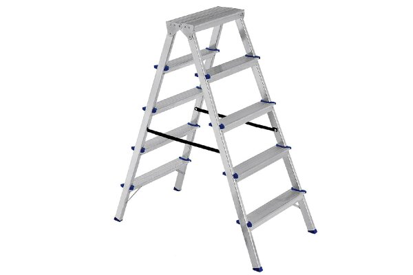 Doppelstufenleiter 2x5stufig Aluminium