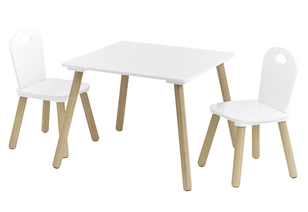 ZELLER PRESENT Kinder-Sitzgarnitur Scandi MDF/Kiefer weiß/natur 3tlg.