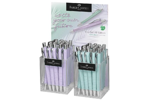 FABER CASTELL Kugelschreiber Poly Ball XB lilac/blue 24er Display