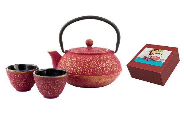 BREDEMEIJER Tee-Set Gusseisen Shanghai 0,6l pinkgold