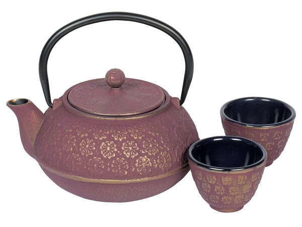 BREDEMEIJER Tee-Set Gusseisen Shanghai 0,6l pinkgold