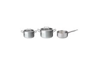 SPRING Topf-Set mit Glasdeckel Brigade Basic 3teilig