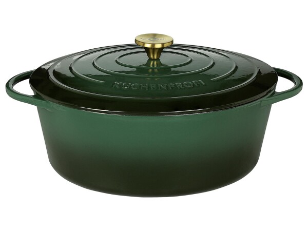 KÜCHENPROFI Bratentopf Provence oval 33cm racing green
