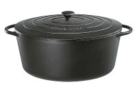 KÜCHENPROFI Bratentopf oval Gusseisen mit Deckel 7 l...