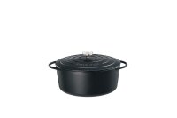 KÜCHENPROFI Bratentopf oval Gusseisen mit Deckel 7 l...