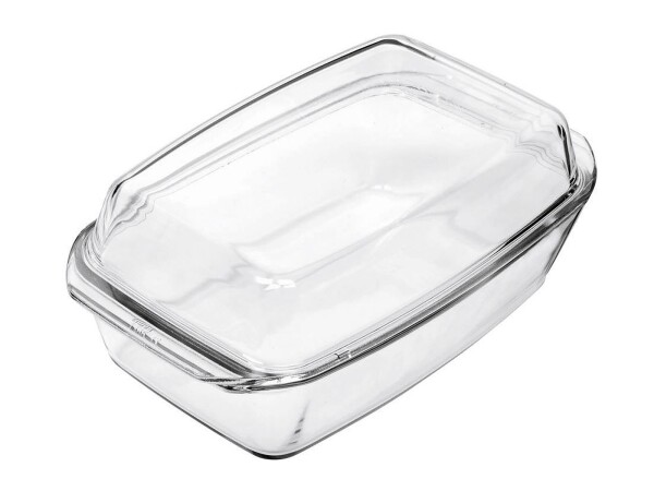 BOHEMIA CRISTAL Schüssel rechteckig mit hohem Deckel 2,8 l 33x20cm