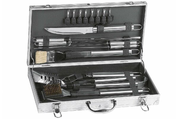 LEOPOLD Grillkoffer 75x48x26,5cm Edelstahl 18teilig