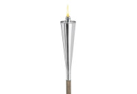 BLOMUS Gartenfackel Orchos Edelstahl matt/Hartholz 300 ml 151cm Ø7cm inox/braun
