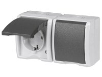 REV RITTER AquaForm gr FR AP-Steckdose 2-fach waagerechte...