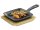 KÜCHENPROFI Grill-/Servierpfanne eckig mit Holzbrett BBQ 23x13,5x5,5cm