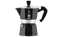 BIALETTI Espressokocher Moka Express Color 6 Tassen schwarz