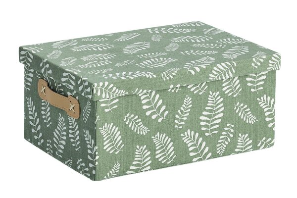 ZELLER PRESENT Aufbewahrungsbox Baumwolle/Polyester 36x26x16,5cm grün