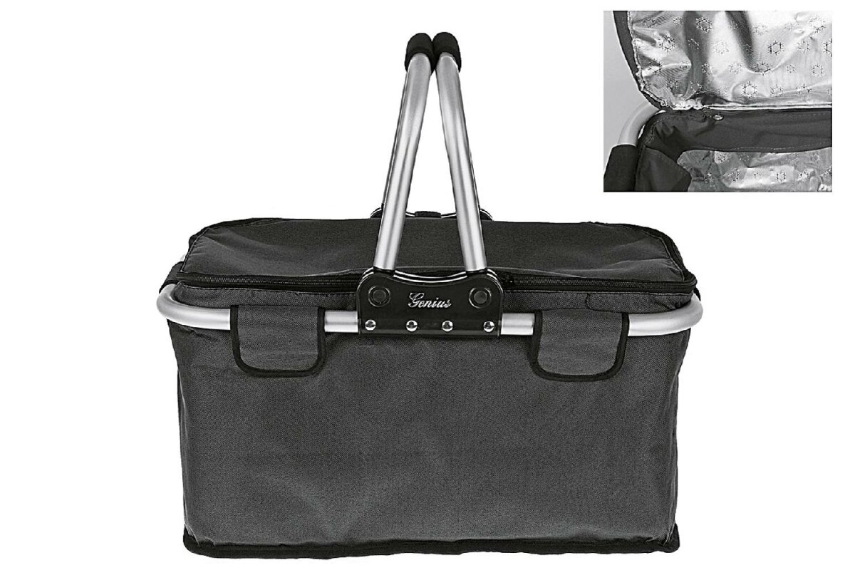 ThermoEinkaufskorb Alu schwar zumoo