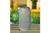 Solat Laterne Metall grau 23,5xØ13cm