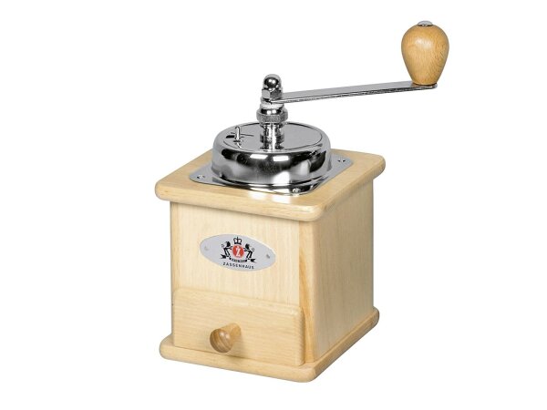 ZASSENHAUS Kaffeemühle Brasilia Buchenholz Stahlmahlwerk 12x12,5x20cm