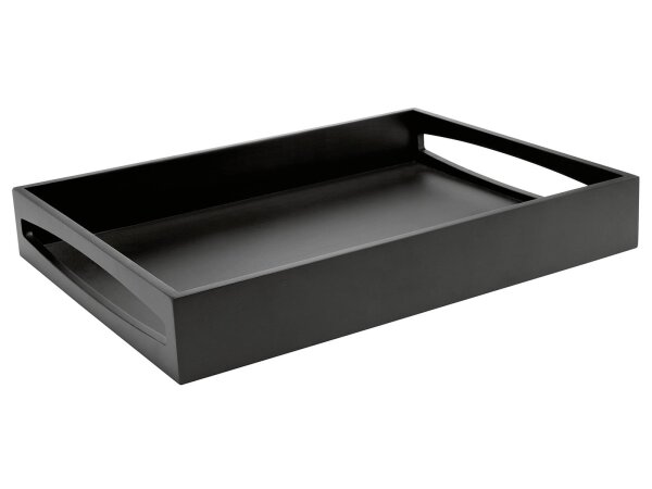 LEOPOLD Tablett 40x30x6cm matt schwarz MDF