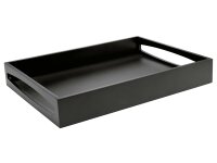 LEOPOLD Tablett 40x30x6cm matt schwarz MDF