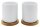 BREDEMEIJER Teebecher Umea mit Untersetzer 200ml 2er Set weiß