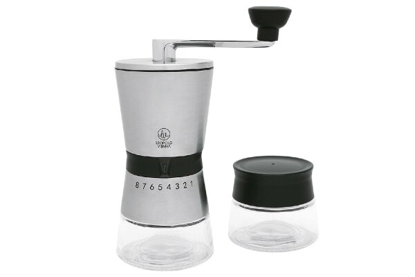 LEOPOLD Geschenkset Kaffeemühle Bologna mit Glasbehälter