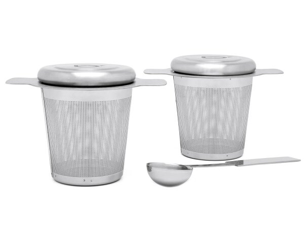BREDEMEIJER Teefilter mit Teemaßlöffel Edelstahl 2er Set